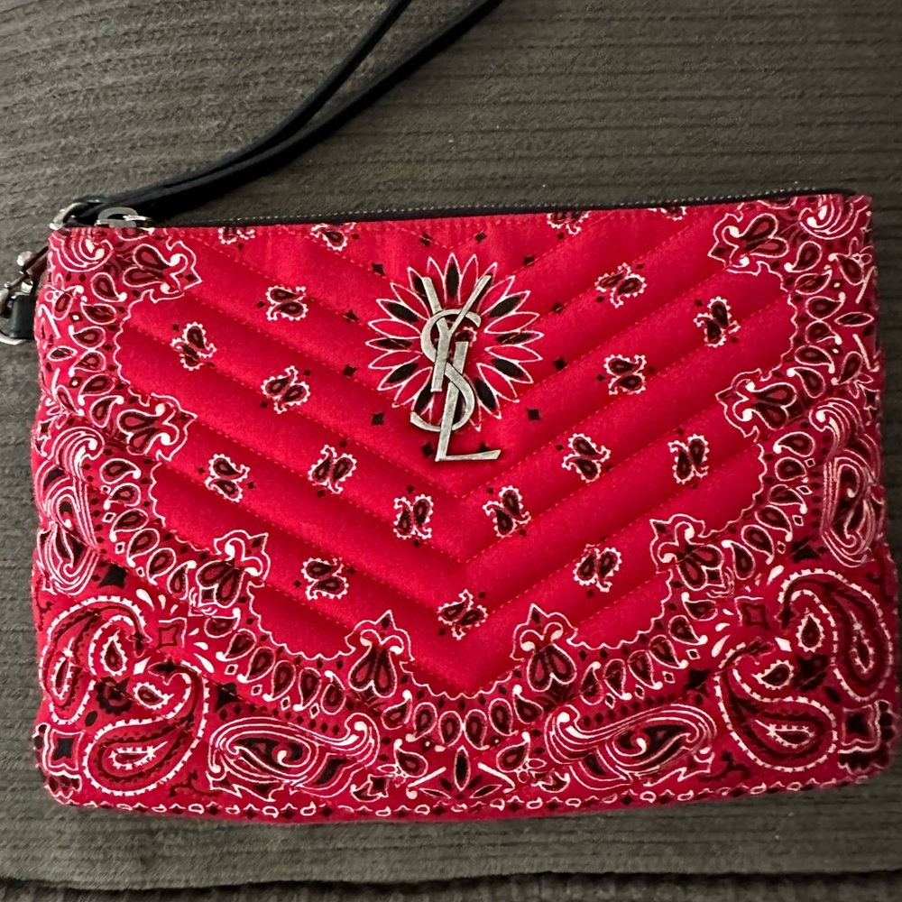 YSL wristlet, it is perfect for everyday or date night use !